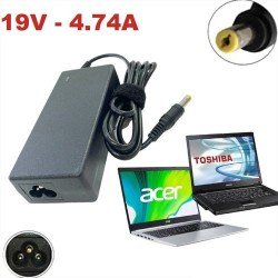 Chargeur adaptable pour Pc portable Acer / Toshiba  - 19V - 4.74A