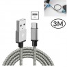 Câble USB Vers Micro USB V8 - 3 mètres