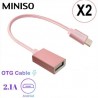 Pack 2 Câble OTG Vers Micro USB V8 - 2.1A