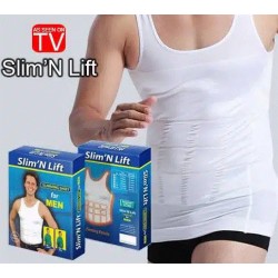 Débardeurs Gainant Slim N Lift Hommes – Blanc – Noir Disponible