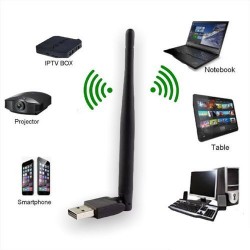 Clé Wifi - USB - Avec Antenne - Sans Driver - Pour Recepteur