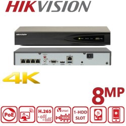 Enregistreur pour 4 Camera surveillance IP POE - NVR 4 Ports - 4K UP TO 8MP