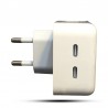 Chargeur rapide à double prise USB C+C de 50W pour iphone 14 Pro