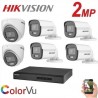 Pack 6 Caméra surveillance HD - 2MP + XVR 8 - Color Vu - Full Color