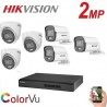 Pack 6 Caméra surveillance HD - 2MP + XVR 8 - Color Vu - Full Color