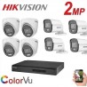 Pack 8 Caméra surveillance HD - 2MP + XVR 8 - Color Vu - Full Color