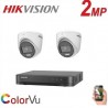 Pack 2 Caméra surveillance HD - 2MP + XVR 4 - color vu - full color