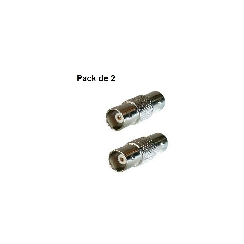 Pack 2 Adaptateur BNC femelle vers BNC femelle