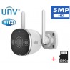 camera surveillance wifi - 5mp - extérieure - full color - color vu + carte memoire 128Go