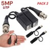 Pack DE 2 Analogique HD 1080P to 5MP - Vidéo Balun - Adaptateur vers BNC