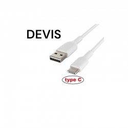Câble USB de charge - vers Type C