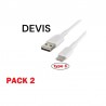 Pack de Câble USB de charge - vers Type C - 5A marque devis