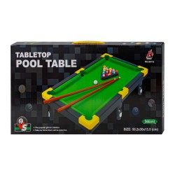 Mini jeu de table de billard avec boules et baguettes amusant pour les enfants