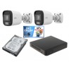 Pack DVR UNV + 2 caméras de surveillance couleur 24/24 UNV 2MP