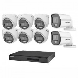 Pack 8 Caméra surveillance HD - 2MP + XVR 8 - Color Vu - Full Color