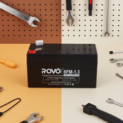 Batterie 12V - 1.3AH - Rechargeable marque rovo