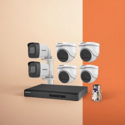 Pack 6 Caméra Surveillance HD - 2MP + XVR 8