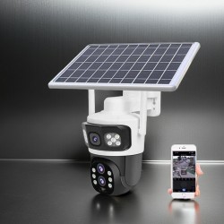 camera surveillance wifi - 12MP - 4G - SPEED Dome - 3x lens - 10x Zoom -  full color - color vu + carte memoire 64Go