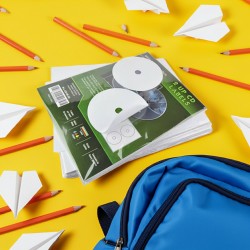 Pack de 10 Stickers blanc pour disque vierge - CD - DVD