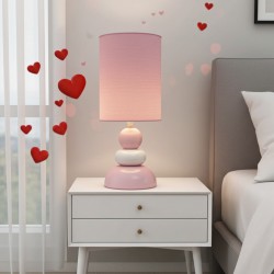 Veilleuse de table 38cm rose claire