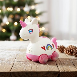 Jouet musical interactif licorne avec lumière lumineuse et musical