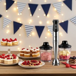 Mixeur Plongeant 700 W 4 en 1 - Moteur En Cuivre - 2 vitesses