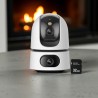 camera surveillance wifi - 10MP ( 2x 5mp ) - interne - Rotative - double lense + carte micro sd 32Go