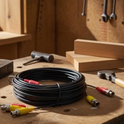 Câble Coaxial pour Caméra surveillance 2en1 - BNC + DC