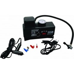 All Ride Mini compresseur d’air pour canots de sauvetage gonflables avec manomètre et adaptateur de voiture 220 V et 12 V