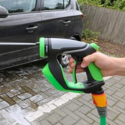 Pistolet a Buse d’arrosage De Pulvérisation 4 En 1 Avec Mousseur à Savon – Voiture -Jardin