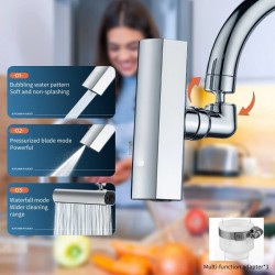 Robinet Pulvérisateur sous pression rotatif multifonctionnel 4 en 1, rallonge d’économie d’eau