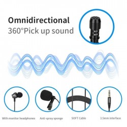 Microphone Cravate Jmary MC-R5 Avec Écouteur Intégré