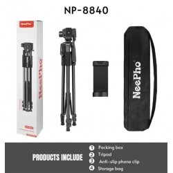 Trépied Professionnel Universel Neepho NP-8840 – Léger, Robuste Et Polyvalent
