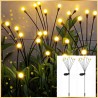 Lot de 2 Bouquets LED Solaires Jardin Effet Luciole