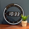 Horloge de Table numérique LED – Murale – Ronde – pour Chambre à Coucher – salon et Bureau