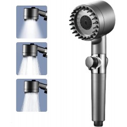 Pommeau de douche haute pression réglable avec filtre, 3 modes, économie d’eau