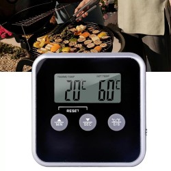 Thermomètre alimentaire à sonde en acier inoxydable pour griller, cuisine, cuisine, électronique, LCD,