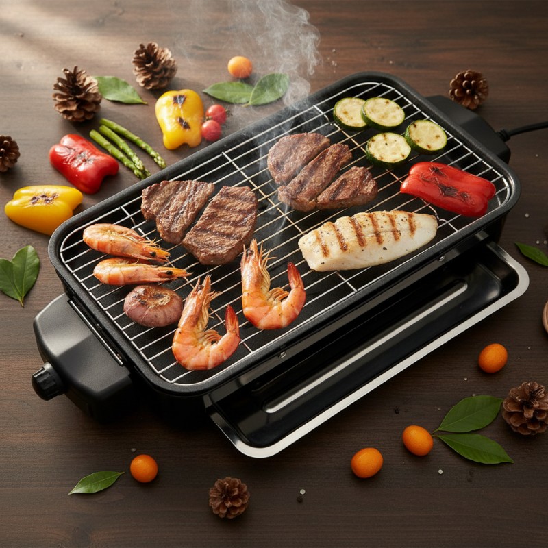 Barbecue électrique 2 En 1 -  1500W - Noir - SK-6112 - Garantie 1an