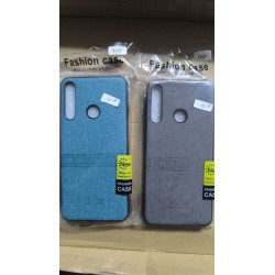 2 coques de protection grise effet tissu Huawei Y6P