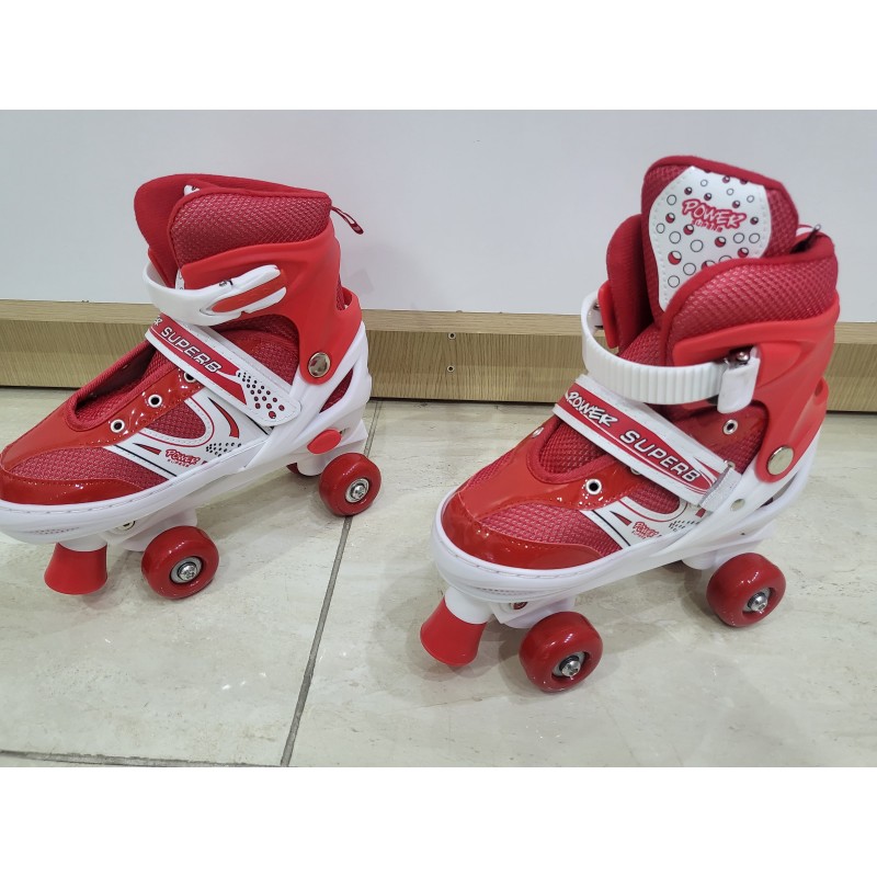 Patins à roulettes quad ajustables pour enfants 4 roues extensibles
