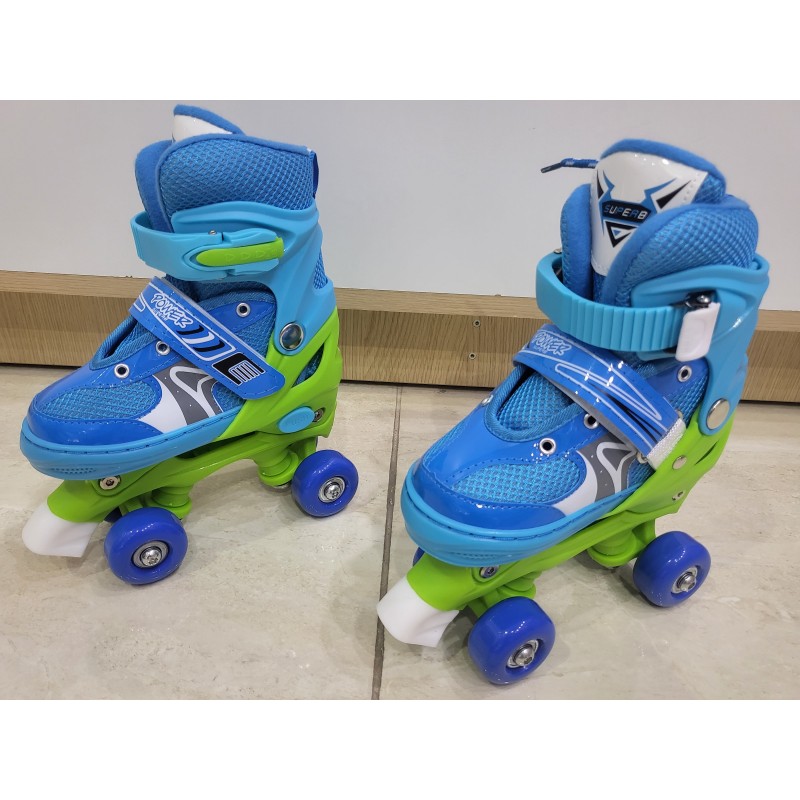 Patins à roulettes quad ajustables pour enfants 4 roues extensibles