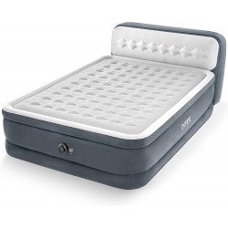 Matelas gonflable INTEX Dura-Beam 45 cm avec tête de lit, pompe intégrée