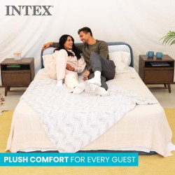 Matelas gonflable INTEX Dura-Beam 45 cm avec tête de lit, pompe intégrée