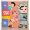 Puzzles éducatifs pour enfants thème des métiers et des personnages 45 pièces