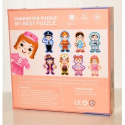 Puzzles éducatifs pour enfants thème des métiers et des personnages 45 pièces