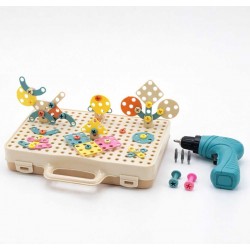 Kit de construction créatif pour enfants avec une visseuse électrique, montage et bricolage