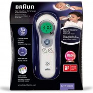 Braun Thermomètre Sans Contact + Frontal - NTF3000 - Blanc - Garantie 1 an