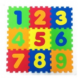 Tapis Puzzle Chiffres et lettres -9 Pcs- 33*33Cm (1M2)