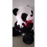 Peluche géante PANDA  avec son bébé / Nounours - 70/25 cm - Blanc et Noir