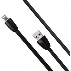 Câble micro - USB - Elastique - Compatible avec Samsung Galaxy - Huawei - Noir